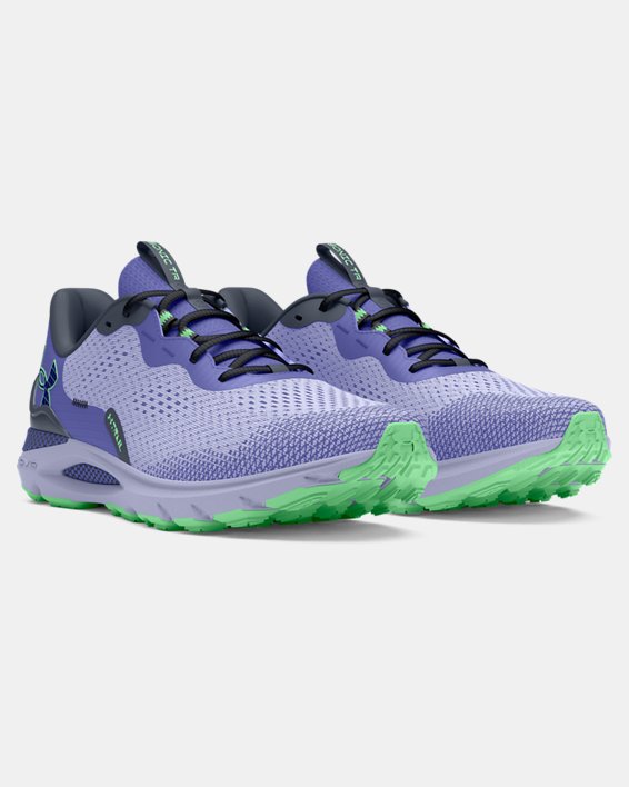 Unisex UA Sonic Trail Running Shoes in Purple image number 3